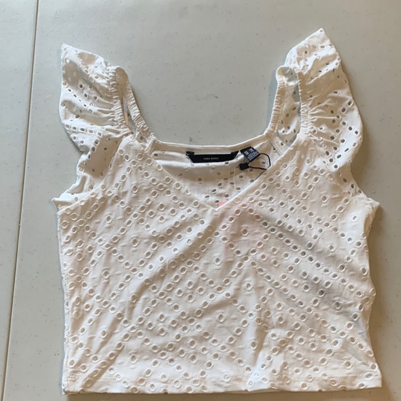 New Womens white top from Vero Moda size XS - Picture 1 of 7